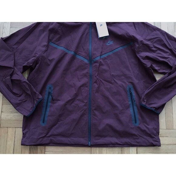 Size XL Mens Nike Tech Windrunner Woven Full-Zip Jacket Purple Maroon HM7151-652 - Picture 3 of 8